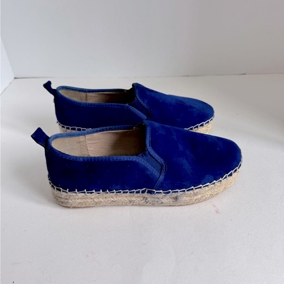 Sam Edelman Blue Carrin Suede Leather platform espadrilles. Size 6.5 - Picture 5 of 11